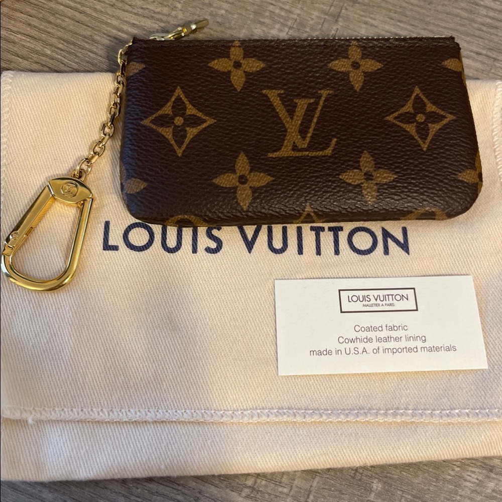 Louis Vuitton-Key Pouch Monogram Canvas